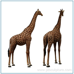 Garden Large Fiberglass Giraffe Statue For Sale